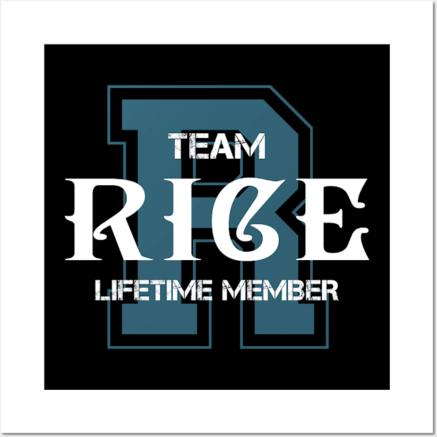 Team RICE Lifetime Member Wall Art by HarrisonAlbertinenw